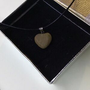 Heart-Shaped Brown Pendant Necklace